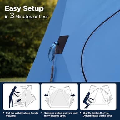 ACACIA Sun Shelter Pop up Beach Tent, 4-Person Portable Camping Tent with UPF 50+ Protection, Easy Setup Sun Shade, 9.5×9.5ft Privacy Sunshade for Beach, Camping & Backyard - Image 2