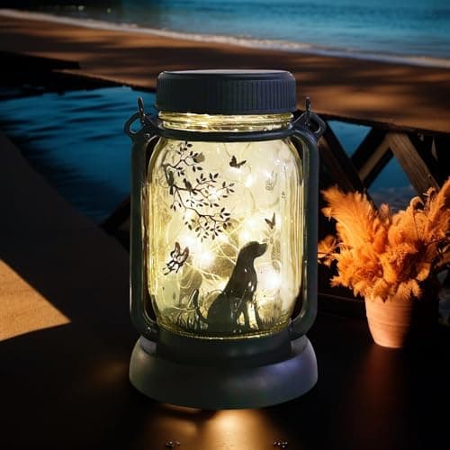 Dog Solar Garden Lights, Garden Decor, Yard Decor, Dog Lamp, Gift for Dog Loves, Gifts for Girls, Patio Outdoor Porch Waterproof Solar Lanterns, Solar Powered Outdoor Decor Lights - Image 1