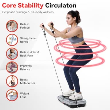 Vibration Plate Exercise Machine for Lymphatic Drainage Weight Loss,Full Body Workout Vibrating Plate Lymphatic Drainage Massager,Workout Equipment Fitness Weight Fat Burner Loss & Shaping - Image 5