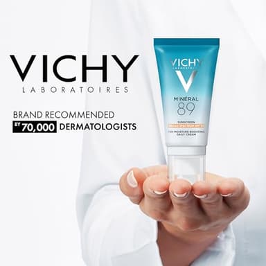 Vichy Minéral 89 Face Sunscreen SPF 30, Hydrating Daily Sunscreen For Face SPF 30, Hyaluronic Acid + Niacinamide + Squalane Oil, No White Cast Sunscreen, Oxybenzone Free, Travel Size Sunscreen - Image 9