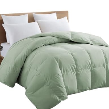 TEXARTIST Premium 2100 Series King Comforter All Season Breathable Sage Green Comforter Soft 4D Spiral Fiber Quilted Down Alternative Duvet Insert with Corner Tabs Luxury Hotel Style (90"x102") - Image 7