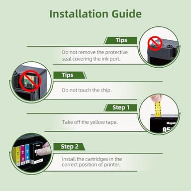 Gagalay Compatible 950XL 951XL Ink Cartridge Replacement for HP OfficeJet Pro 8600 8610 8615 8620 8100 8630 8660 8640 276DW 251DW, Black, Cyan, Yellow, Magenta, 4-Pack - Image 5