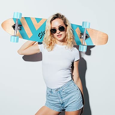 Slendor 42 Inch Longboard Skateboard Complete Cruiser Pintail, Drop Through Deck Skateboardfor Cruising, Carving, Downhill - Image 8