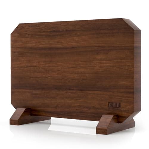 HOSHANHO Magnetic Knife Block, Thickened Acacia Wood Kitchen Knife Holder Stand with Strong Magnets, Multifunctional Double Side Knife Storage Organizer for Kitchen Counter - Image 1