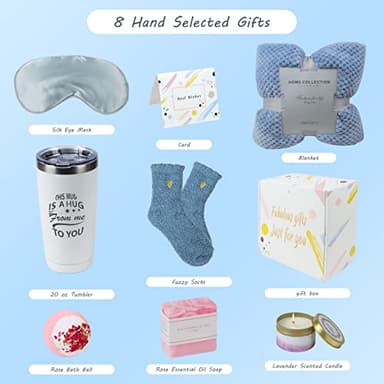Gifts for Women, Gifts for Mom, Care Package for Women, Relaxing Spa Gift Set, Birthday Baskets, Unique Holiday Gifts Basket for Her, Sister, Mom, Girl Friend, Best Friends - Image 3