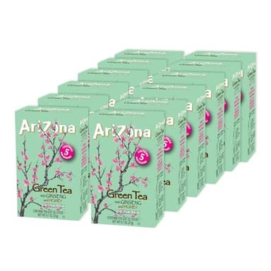 AriZona Green Tea with Ginseng and Honey - On-the-Go Powdered Drink Mix, 0.07oz 120 Count - 10ct Boxes (Pack of 12) - Image 1