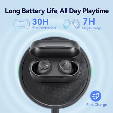 EarFun Free 2S Wireless Earbuds, [Upgraded Version] Bluetooth Earbuds with Deep Bass, 4 Mics for Clear Call, Customizable EQ App, IPX7 Waterproof in-Ear Headphones, 30H Playtime, Wireless Charging - Image 5