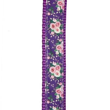 YUDOTE Floral Dog Collars Adjustable Nylon Collar with Quick Release Buckle for Female Male Dogs, Purple, Small - Image 4