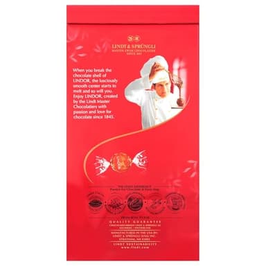 Lindt LINDOR Milk Chocolate Truffles, Milk Chocolate Candy with Smooth, Melting Truffle Center, Great for Gift Giving, 5.1 oz. Bag (6 Pack) - Image 8