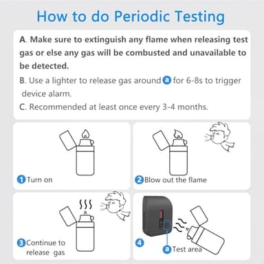 Natural Gas Detector,Y401 Plug in Gas Leak Detector, Propane Gas Detector for Home, Kitchen,Leak Gas Alarm for LNG,LPG,Methane,Camper (1Pack, Black) - Image 5
