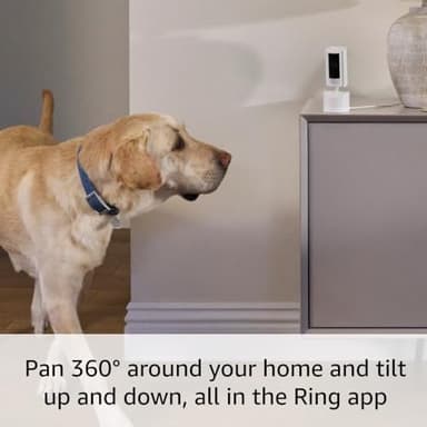 Ring Pan-Tilt Indoor Cam, White with Ring Pet Tag - Image 2
