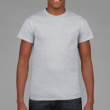 Gildan Men's DryBlend Workwear T-Shirts with Pocket, 2-Pack Shirt, Sport Grey, XXX-Large - Image 8