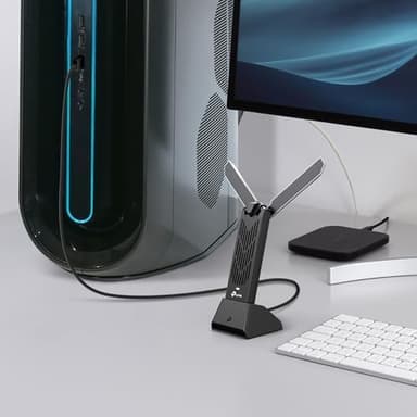 TP-Link BE6200 Tri-Band Wi-Fi 7 Wireless USB 3.0 Adapter Archer TBE401UH | WiFi Adapter for Desktop PC | Supports Windows 11,10 | 2 x High Gain Antennas | 6GHz, 4K-QAM, 160MHz, WPA3 | Secure by Design - Image 6