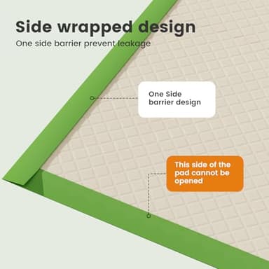 Gardner Pet Dog Pee Pads Extra Large 28"x34", XL Thicker ECO Green Disposable XLarge Puppy Training Pads Super Absorbent Full Edge-Wrapping Pad for Dogs, Puppies, Doggie, Cats, Rabbits-(30 Count) - Image 3