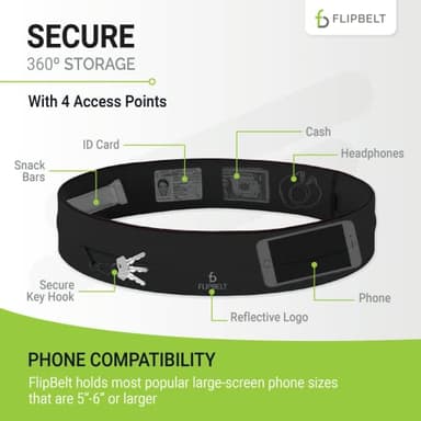 FlipBelt FB0114-BLK-S.1, Black, Small - Image 3