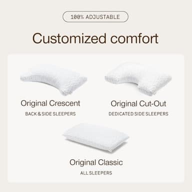 Coop Home Goods Original Adjustable Pillow, King Size Bed Pillows for Sleeping, Cross Cut Memory Foam Pillows - Medium Firm Back, Stomach and Side Sleeper Pillow, CertiPUR-US/GREENGUARD Gold - Image 9