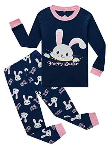 Family Feeling Easter Bunny Baby Girls Pajamas Long Sleeve Cotton Toddler Kid Rabbit Pjs 18-24 Monthes - Image 1
