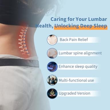 Lumbar Support Pillow for Bed Relief Back Pain: Lower Back Pillow for Sleeping - Memory Foam Waist Pillow - Back Wedge Bolster Pillow for Side, Back&Stomach Sleepers - Bed Rest Pillow for Car, Sofa - Image 5