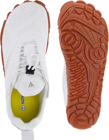 WHITIN Men's Trail Running Shoes Barefoot Minimalist Minimus Wide Toe Box Size 9 Zero Drop Gym Workout Walking Hiking Trainer White Gum 42 - Image 6