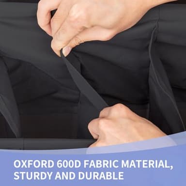 FENTEC 1 Pack Over-the-Door-Shoe-Organizers, Hanging Shoe Organizer with Large Pocket Shoe Holder Hanging Shoe Rack for Closet Shoe Organizer for Wall, Over Door Organizer with 15 Pockets Black - Image 3