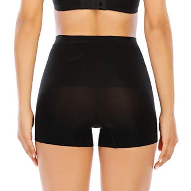 Womens Seamless Shaping Boyshorts Panties Tummy Control Underwear Slimming Shapewear Slip Shorts(#A2 Black(light Tummy Control),Small) - Image 2