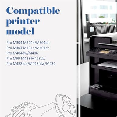 CF258A 58A Toner Cartridge Black M428fdw M404n Compatible Replacement for HP 58A CF258A 58X CF258X for HP Laserjet Pro MFP M428fdn M428dw Pro M404n M404dn M404dw M404 Printer Ink with Chip 4 Pack - Image 2