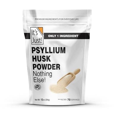 It's Just! - Psyllium Husk Powder, Easy Mixing Dietary Fiber, Cleanse Your Digestive System, Finely Ground Powder, Ideal for Keto Baking, Non-GMO (Unflavored, 10oz (Pack of 1)) - Image 1