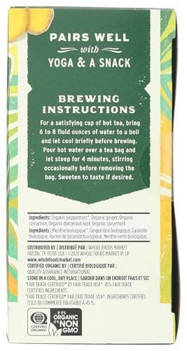 Whole Foods Market, Organic Mint Ginger Herbal Tea, 20 Count - Image 5