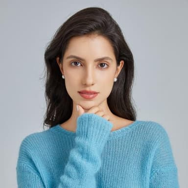 Pearl Stud Earrings for Women 10mm Pearl Stud Earring 18K White Gold Plated Sterling Silver Post Hypoallergenic White Pearl Earrings for Women - Image 9