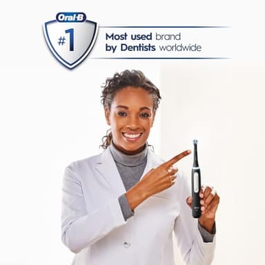 Oral-B iO Deep Clean Rechargeable Electric Powered Toothbrush, White with iO Series 3 Limited, 2 Brush Heads and Travel Case - Pressure Sensor to Protect Gums - 3 Cleaning Settings - 2 Minute Timer - Image 7