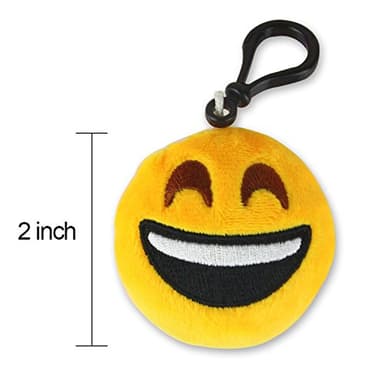 Dreampark 80 Pack Mini Emoticon Keychain Plush, Party Favors for Kids, Valentine's Day Gifts/ Birthday Party Supplies, Emoticon Gifts Toys Easter Basket Stuffers Carnival Prizes for kids 2" Set of 80 - Image 3
