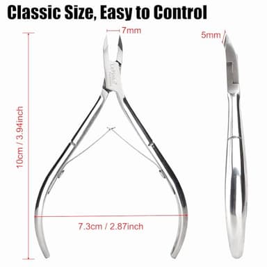 LePinko 4 Packs Upgraded Cuticle Trimmer kit, Sharp Dead Skin Clipper, Labor-saving Cuticula Remover for Fingernail Toenail, Manicure Pedicure Tool for Women Men, 5mm Jaw - Image 2