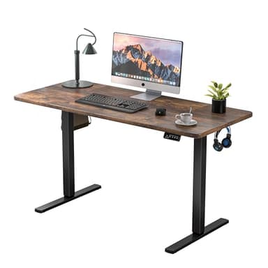 ERGOMAKER 43" Electric Standing Desk, Adjustable Height, Sit Stand Up Desk for Home Office & Computer Workstations, Memory Controller, Rustic Brown - Image 1