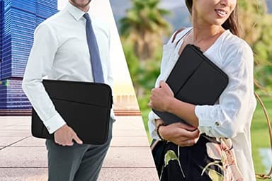 Laptop Case Sleeve 15.6 inch, Durable Shockproof Protective Computer Carrying Cover with Front Pocket, Briefcase Handbags Laptop Sleeve Bag for 15.6 inch HP, Dell, Acer, Asus, Notebook, Black - Image 7