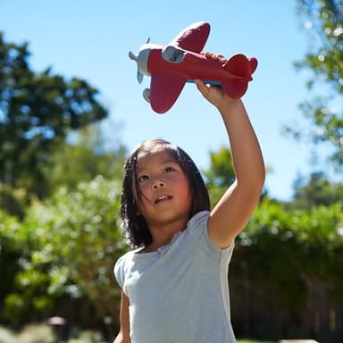 Green Toys Airplane - BPA Free, Phthalates Free, Red Aero Plane for Improving Aeronautical Knowledge of Children. Toys and Games - Image 3