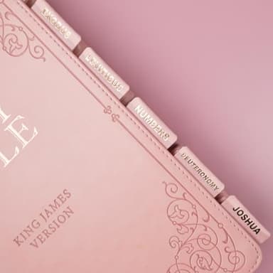 UPAFEXXI-Leather Bible Tabs, Bible Tabs for Women and Men(Gold Foil Lettering) Large Print Stickers, Easy to Read and Apply, 80 Chapters Labels for Easy Navigation(Pink) - Image 7