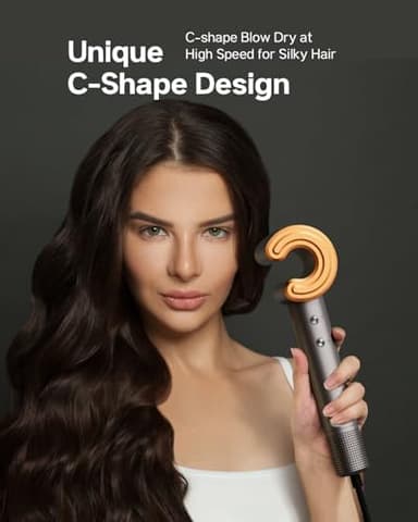 Feyluny Hair Dryer for Women - 110,000 RPM High-Speed Brushless Motor, Plasma Tech, Quick Dry in 5 Mins, 346g Lightweight & Portable Hair Blow Dryer, No Heat Damage, Smart Temp Control - Nickel Copper - Image 2