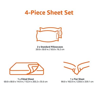 Amazon Basics Lightweight Super Soft Easy Care Microfiber 4 Piece Bed Sheets Set with 14-Inch Deep Pockets, Queen, Navy Blue, Solid - Image 6