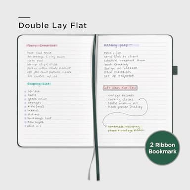 &And Per Se Lined Journal Notebook, 160 Pages, A5 5.7 x 8 inches College Ruled Thick Paper Notebook Journals for Writing, Hardcover Notebooks for Women Men Office School (1 Pack, Green) - Image 3