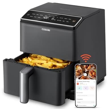 COSORI 6.8Qt Air Fryer, 12-in-1 Dual Blaze for 360° Crispy Meals, No Shaking & Preheating to Fast Cooking with Bake, Roast, Broil, 100+In-App Recipes, Dishwasher Safe - Image 1