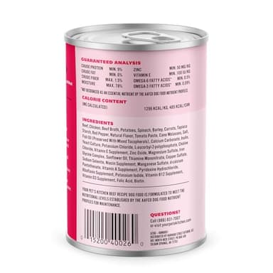 YOUR PET'S KITCHEN Wet Dog Food, Beef Recipe - 13.2 oz Cans (Pack of 6), Made in The USA with Real Beef - Image 2
