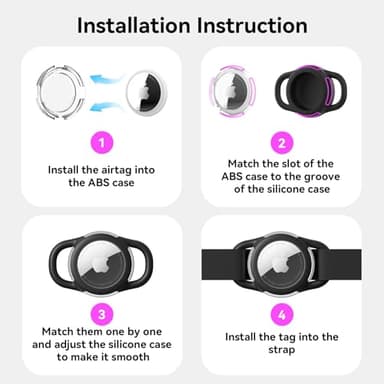 Waterproof Airtag Holder for Dog Collar, Soft Full-Body Protective Airtag Holder for Dog & Cat Collars, Ultra-Durable, Easy Installation, Lightweight Clear Airtag Case (Orange, Small) - Image 5