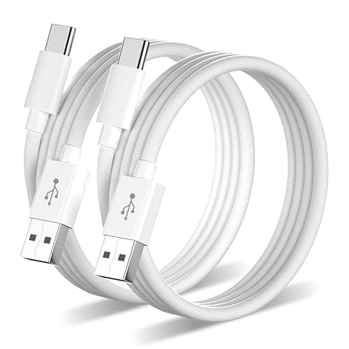 [6.6ft 2-Pack] iPhone17 CarPlay USB-C Cable, MFi Certified Woven Car Charger USB A to Type C Charge Cord Fast Charging for Apple iPhone Air/iPhone 17 Pro Max/16 Pro/16e/15 Plus, iPad 10 (White) - Image 1
