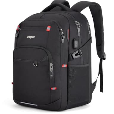Velaybor 48L Expandable Laptop Backpack, Anti-thief Travel Backpack with USB Charging Port, Airline Approved Business Waterproof Carry on Luggage, Fits 17.3" Laptop for Men Women - Image 1