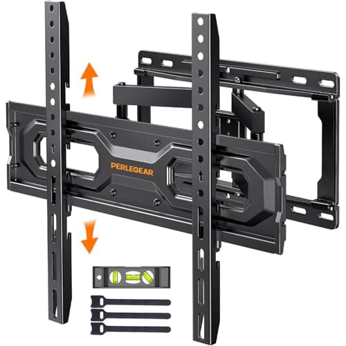 Perlegear Full Motion TV Wall Mount for 26-65 inch TVs, TV Bracket Supports Swivel Articulating Level Extension Tilt Arms, Max VESA 400x400mm up to 99lbs, 16" Wood Studs, PGMFK4 - Image 1