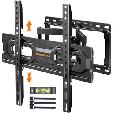 Perlegear Full Motion TV Wall Mount for 26-65 inch TVs, TV Bracket Supports Swivel Articulating Level Extension Tilt Arms, Max VESA 400x400mm up to 99lbs, 16" Wood Studs, PGMFK4 - Image 1