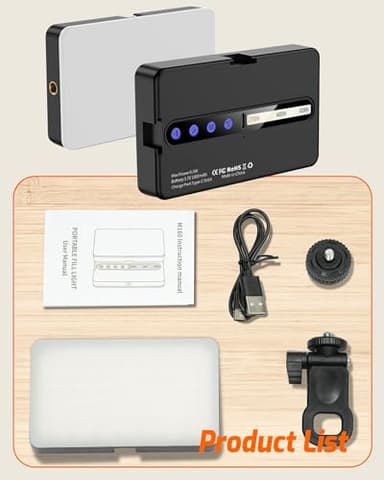 Portable Selfie Light for iPhone: 90 LED Rechargeable Phone Fill Lights, Ring Light for Camera Picture, Makeup Photo, Video Conferences, Laptop Use, Zoom Meetings, TikTok, Vlog Photography - Image 7