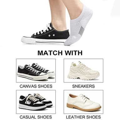 Toes Home No Show Socks Womens Cushioned Low Cut Athletic Hidden Liner Socks for Sneakers Footies Ankle Sports Invisible Running Socks 6 Pairs Size 6-9 - Image 6