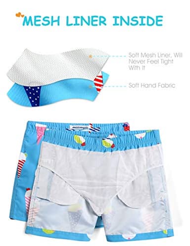 maamgic Boys Swim Trunks Toddler Swim Shorts Little Boys Bathing Suit Swimsuit Toddler Boy Swimwear,Ice-Lake Blue,5 T - Image 2