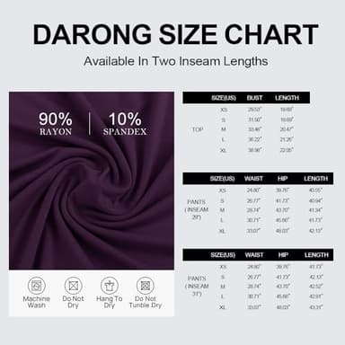 Darong Women's 2 Piece Sets Fall Outfits Long Sleeve Wide Leg Tracksuits Casual Sweat Sets Lounge Set 9065B Dark Purple L - Image 5
